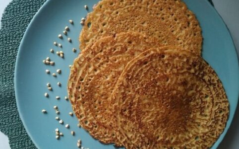 Блины из зеленой гречки